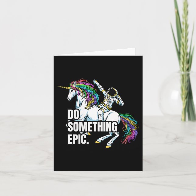 Cartão Womens Funny Spacecore Motivational Graphic, Do So (Frente)