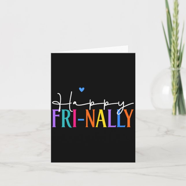 Cartão Womens Happy Fri-yay New Teacher Life Women Fri-na (Frente)