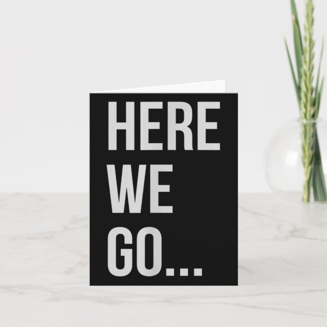 Cartão Womens Here We Go Xl Heather Blue  (Frente)