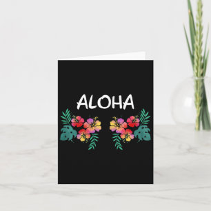Cartão Womens Hibiscus Flowers Matam Aloha Hawa Havaiana