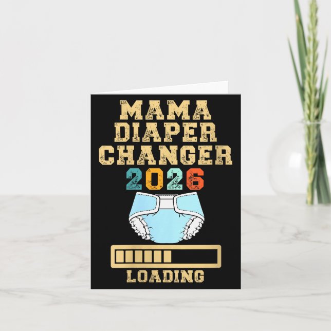 Cartão Womens Mama Diaper Changer 2026 New Baby Loading F (Frente)