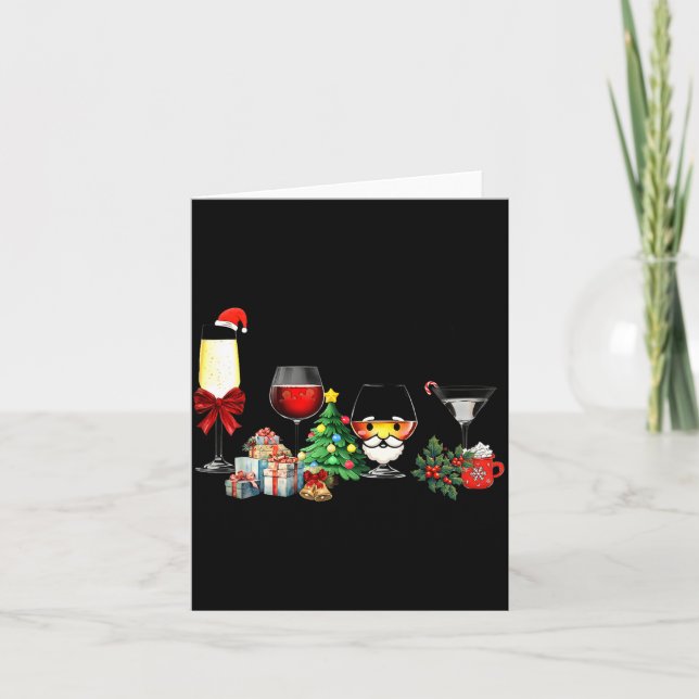 Cartão Womens Spellbind Wine Gl Of Santa Claus Gift Chris (Frente)