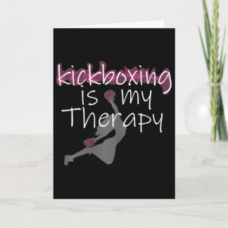 Cartão Womens Womens Kickboxing Is My Therapy , Kickboxin