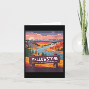 Cartão Womens Yellowstone Road Trip Fall Landscape Nação