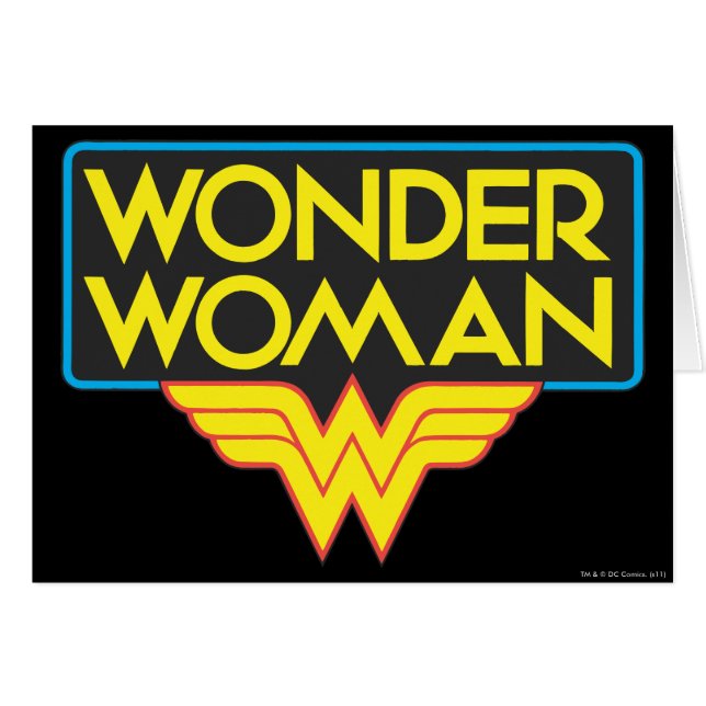 Cartão Wonder Woman Logo 3 (Frente Horizontal)