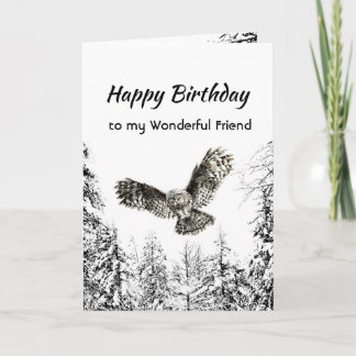 Cartão Wonderful Friend Birthday Nature Therapy Forest