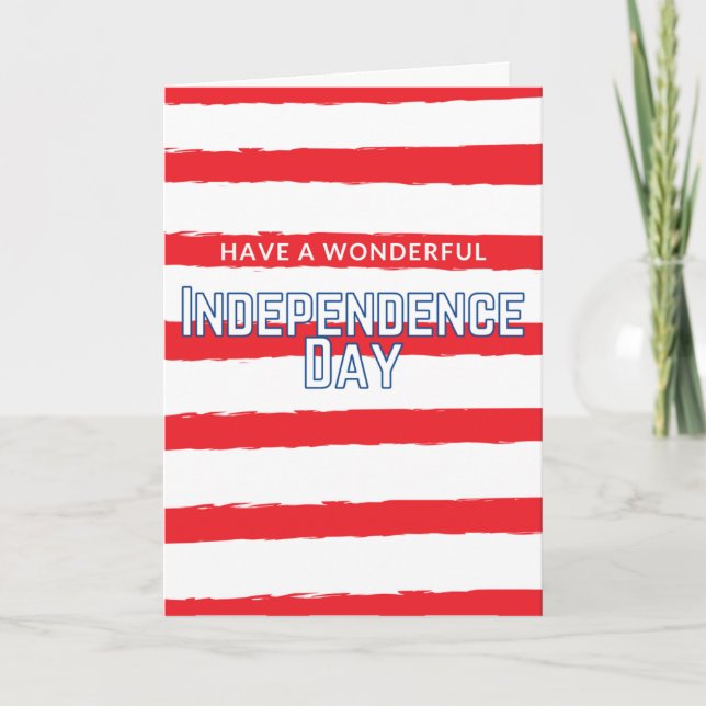 Cartão Wonderful Independence Day Card (Frente)