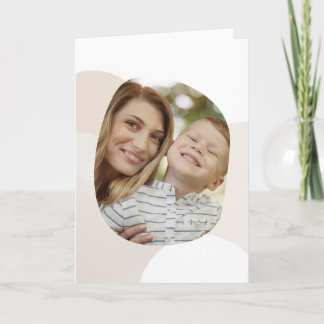 Cartão Wonderful Mom - Minimalist Photo Mother’s Day Card
