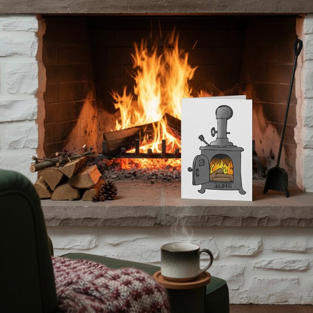 Cartão Wood Burner Stove (Criador carregado)