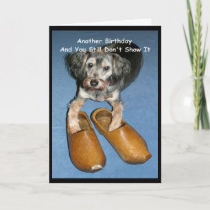 Cartão Wooden Shoe Know It? Birthday Card With Dog