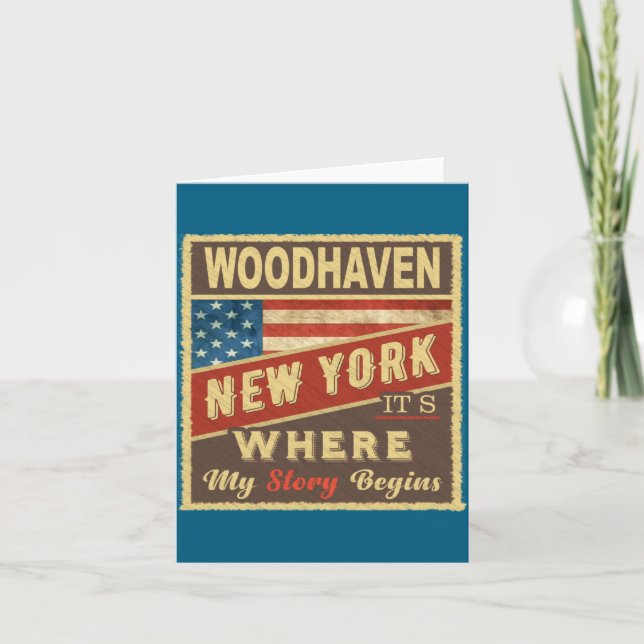 Cartão Woodhaven Ny Its Where My Story Begins _1  (Frente)