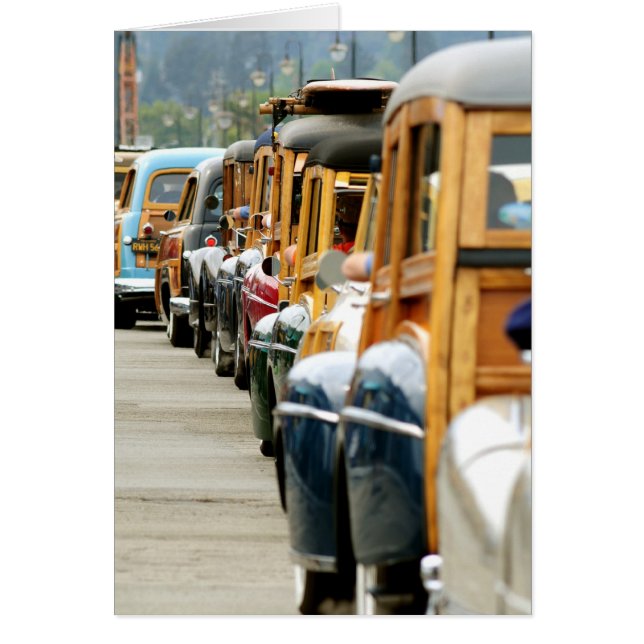 Cartão Woodies alinhou para ir (Frente)