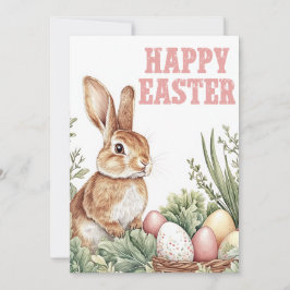 Cartão Woodland Bunny Wishes – Happy Easter