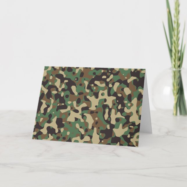 Cartão Woodland Camo (Frente)