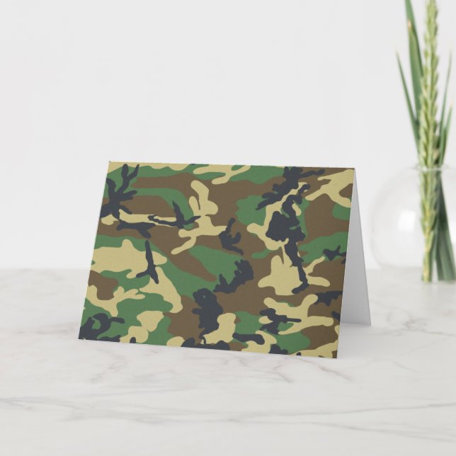 Cartão Woodland Camo (Frente)