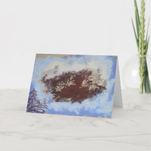 Cartão Woodland de inverno