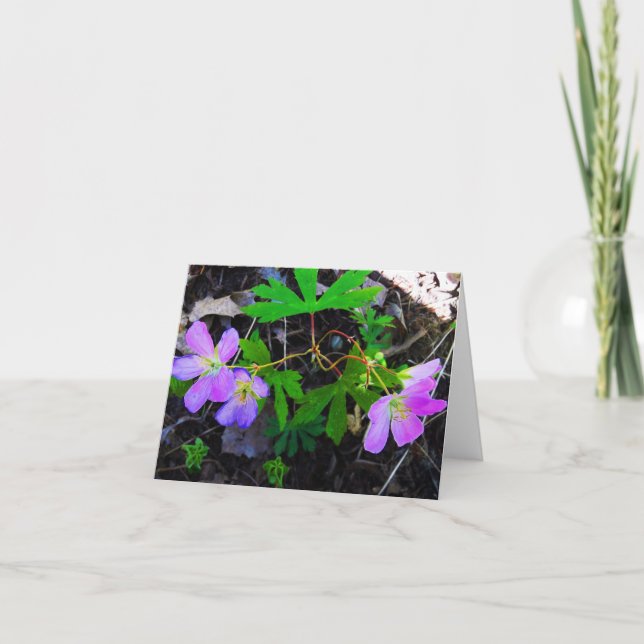 Cartão Woodland Note Card Wildflowers (Frente)