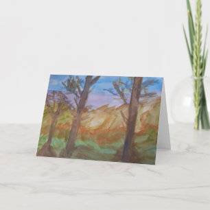 Cartão Woodland Sunset Greeting Card