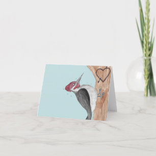 Cartão Woodpecer Love
