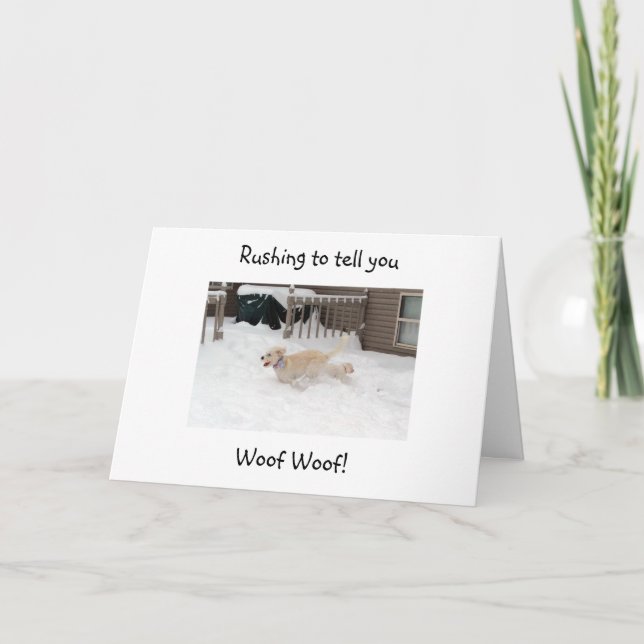 CARTÃO WOOF WOOF AT "4O" YOU LOOK "GOOD!" (Frente)