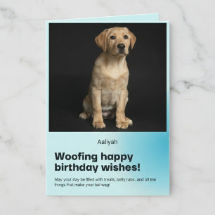 Cartão Woofing Happy Birthday Labrador Card