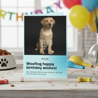 Cartão Woofing Happy Birthday Labrador Card