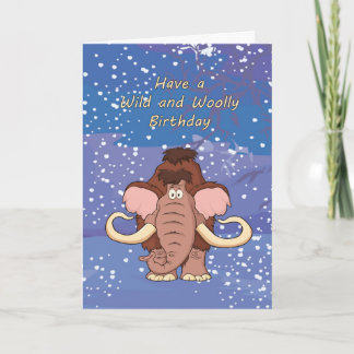 Cartão Woolly Mammoth Birthday Card