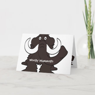 Cartão Woolly Mammoth Prehistoric Birthday Card