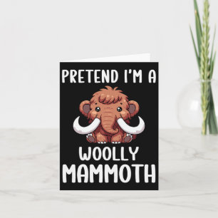 Cartão Wooly Mammoth Costume Boys Girls Easy Halloween C