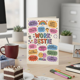 Cartão Work Bestie Appreciation Card - Funny Offic