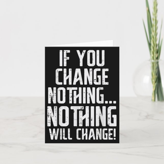 Cartão Workout If You Change Nothing Gym Insrational Wome (Frente)