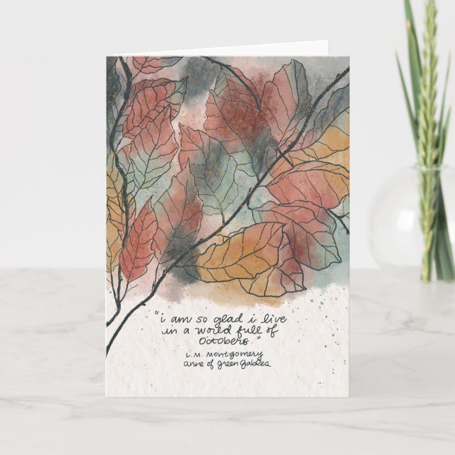 Cartão World Full of Octobers, Anne of Green Gables (Frente)