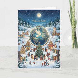 Cartão World Peace Dove Watercolour Christmas