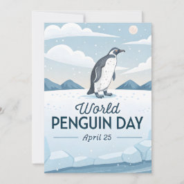 Cartão World Penguin Day Winter Nature Illustration