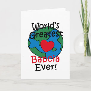 Cartão World’s Greatest Babcia Heart