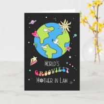 World’s Grooviest Mother in Law Mother’s Day Card 