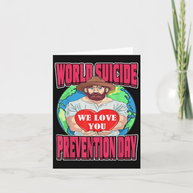 Cartão World Suicide Prevention Day Motivational Dad Sept (Frente)