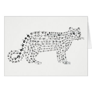 Cartão World Word Snow Lepard Card