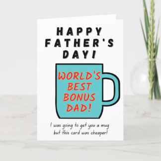 Cartão World's Best Bonus Dad - Father's Day Card