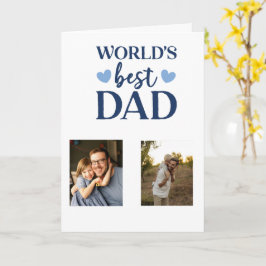 Cartão Worlds Best Dad Photo Card | Father's Day 2026  