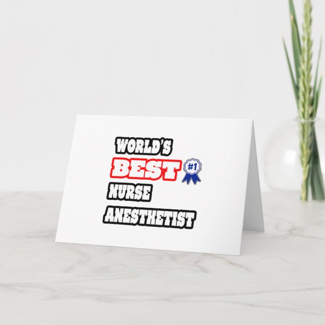 Cartão World's Best Nurse Anesthetist (Frente)