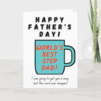 Cartão World's Best Stepdad - Father's Day Card