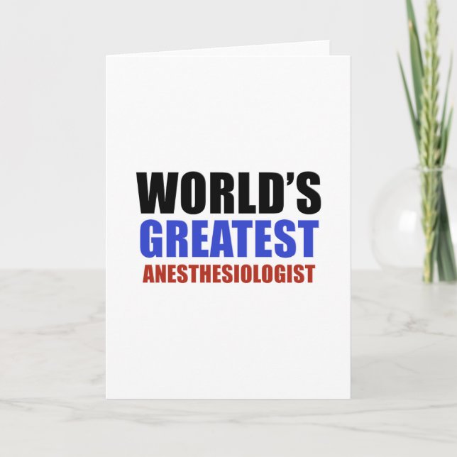Cartão World's greatest Anesthesiologist (Frente)