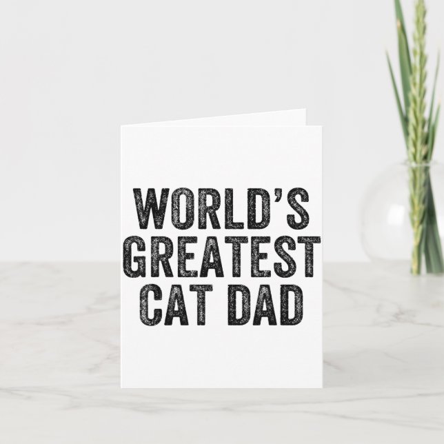 Cartão World's Greatest Cat Dad Funny Dad Joke Father's D (Frente)