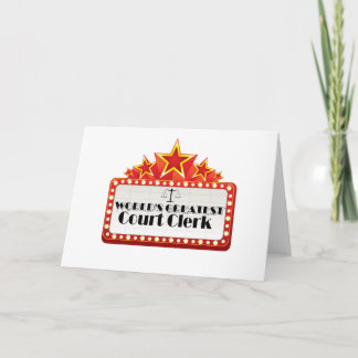 Cartão World's Greatest Court Clerk