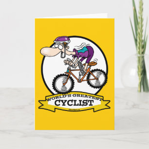 CARTÃO WORLDS GREATEST CYCLIST MEN CARTOON