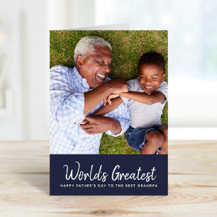 Cartão World's Greatest Grandpa Father's Day Photo Card