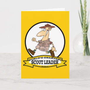 CARTÃO WORLDS GREATEST SCOUT LEADER MEN CARTOON