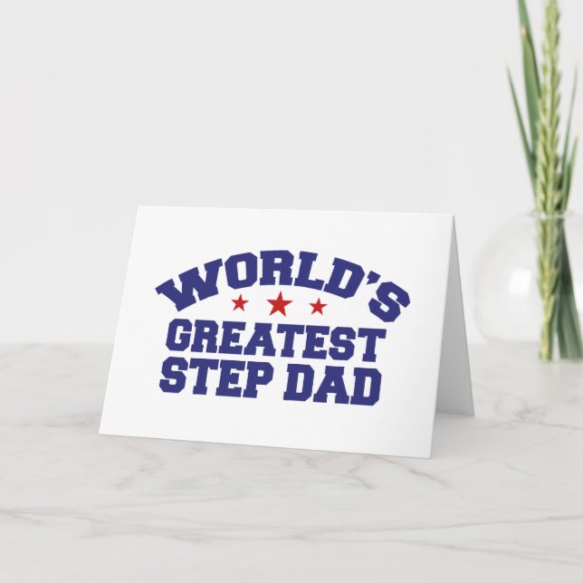 Cartão World's Greatest Step Dad (Frente)
