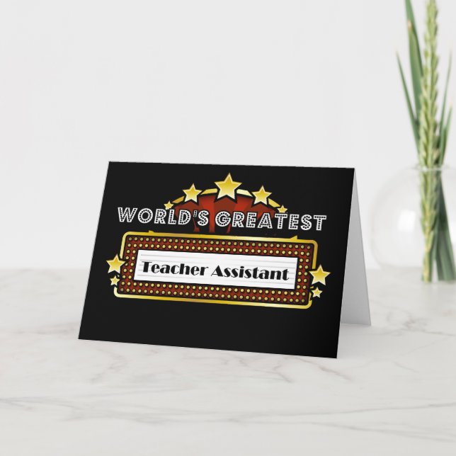 Cartão World's Greatest Teacher Assistant (Frente)